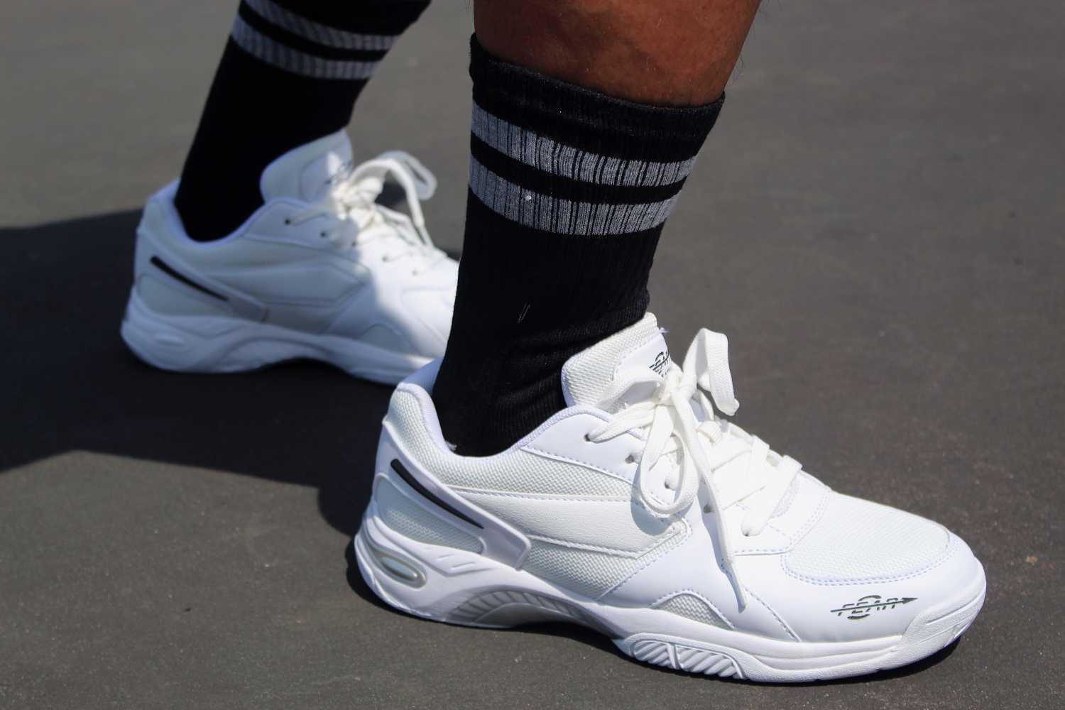 Men's High Arch Firm Support All-In-One Black Walking Shoes, Comfort & Performance Style - DropMenorca