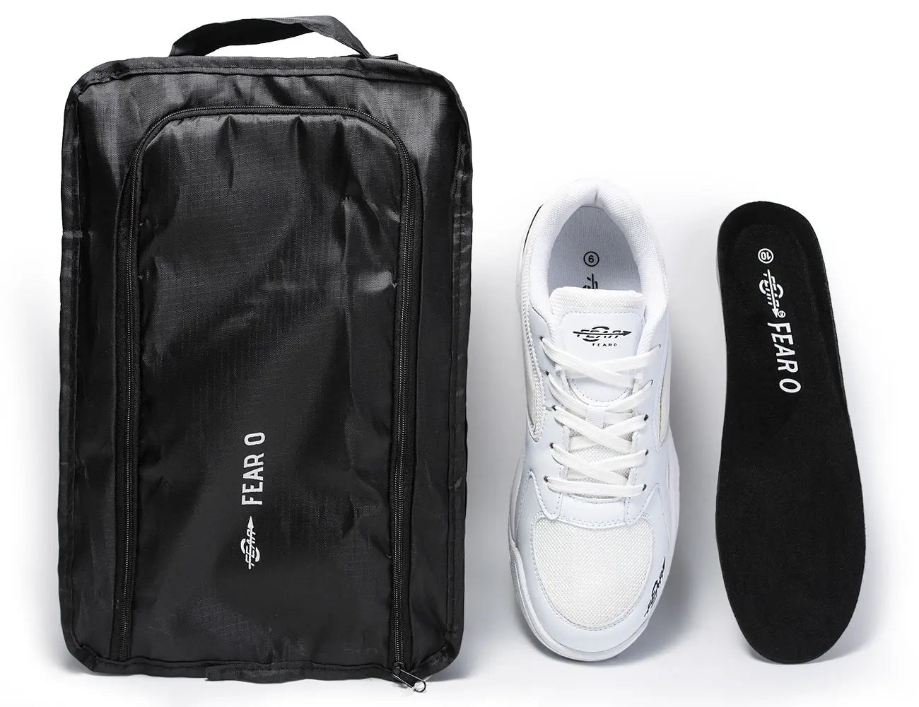 Men's High Arch Firm Support All-In-One Black Walking Shoes, Comfort & Performance Style - DropMenorca