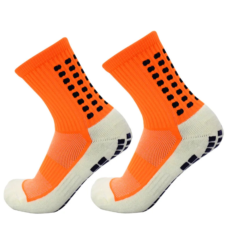 New Football Socks Men and Women Sports Socks Non-Slip Silicone Bottom Soccer Basketball Grip Socks - DropMenorca