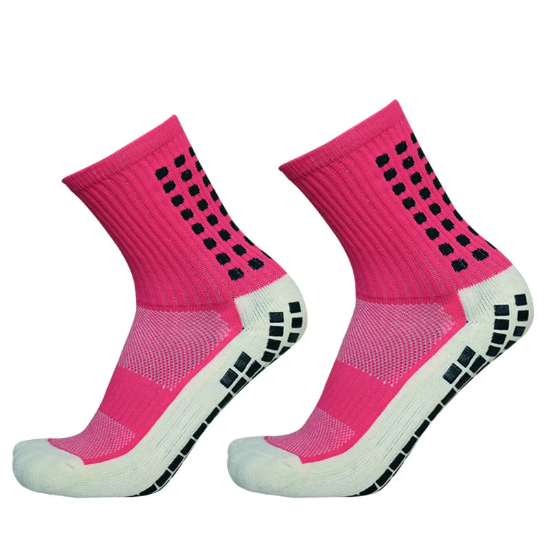 New Football Socks Men and Women Sports Socks Non-Slip Silicone Bottom Soccer Basketball Grip Socks - DropMenorca