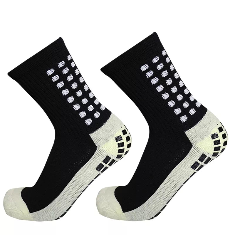 New Football Socks Men and Women Sports Socks Non-Slip Silicone Bottom Soccer Basketball Grip Socks - DropMenorca