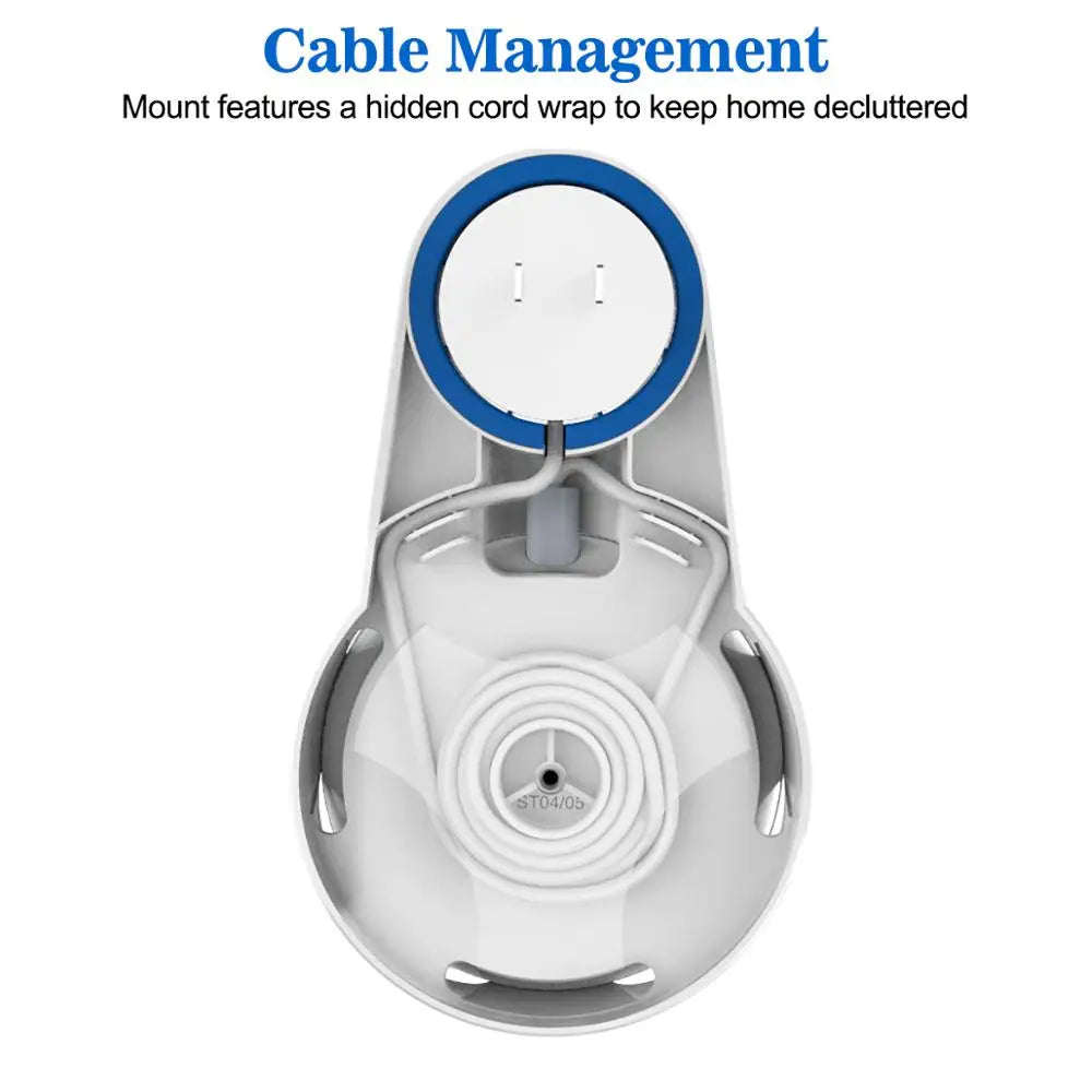 SPORTLINK for Google Home Nest Mini 2nd Gen Outlet Wall Holder Bracket Voice Assistant Speaker Mount Built-In Cable Management - DropMenorca