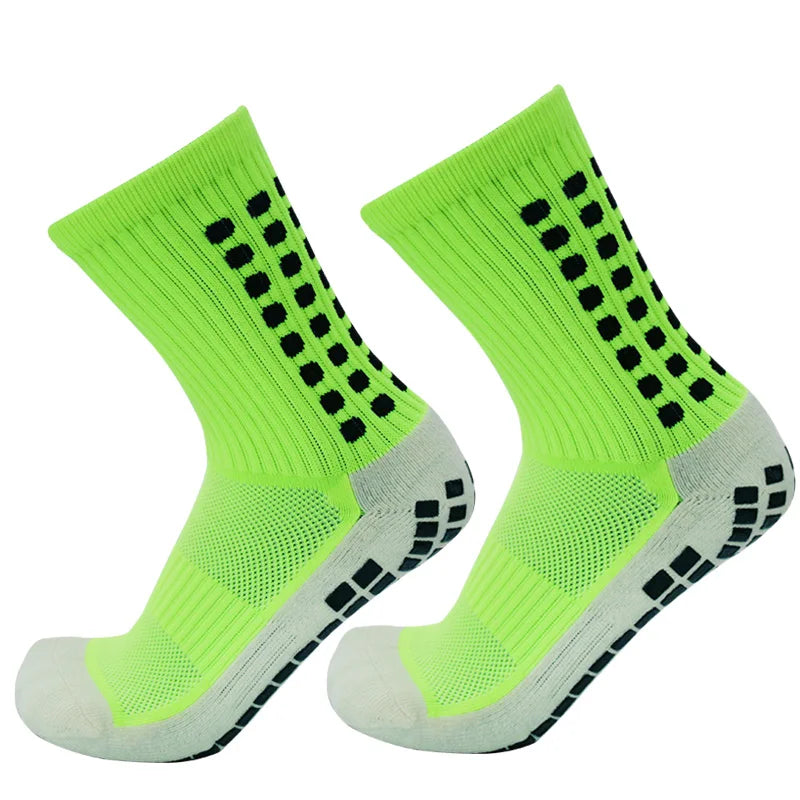 New Football Socks Men and Women Sports Socks Non-Slip Silicone Bottom Soccer Basketball Grip Socks - DropMenorca