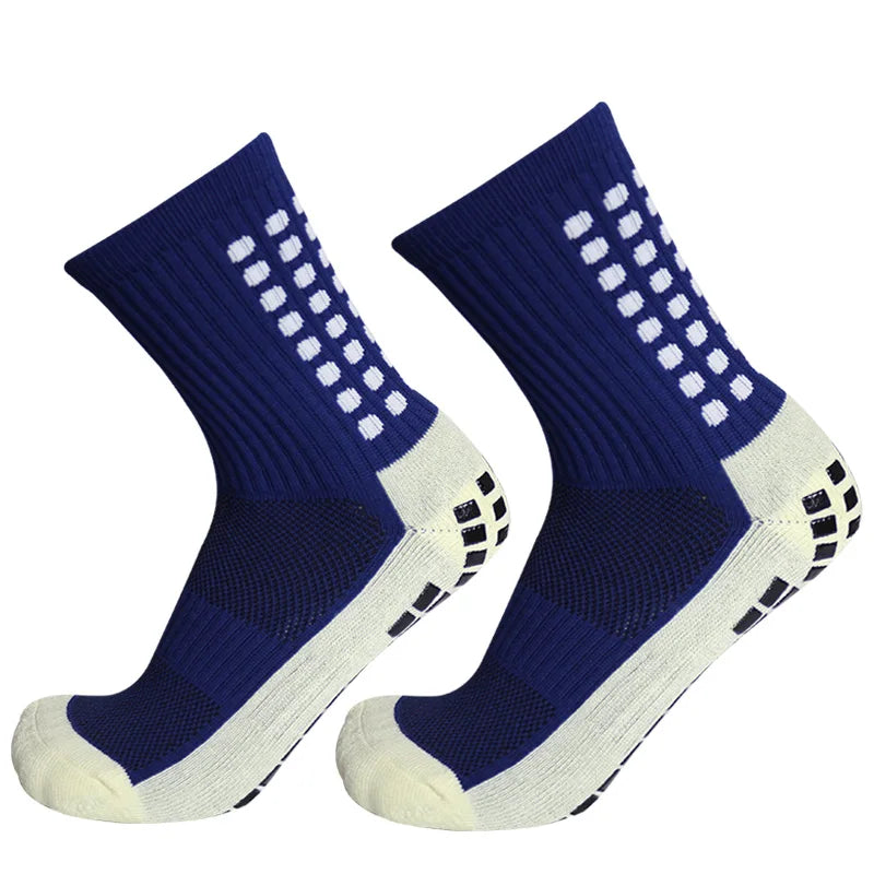 New Football Socks Men and Women Sports Socks Non-Slip Silicone Bottom Soccer Basketball Grip Socks - DropMenorca