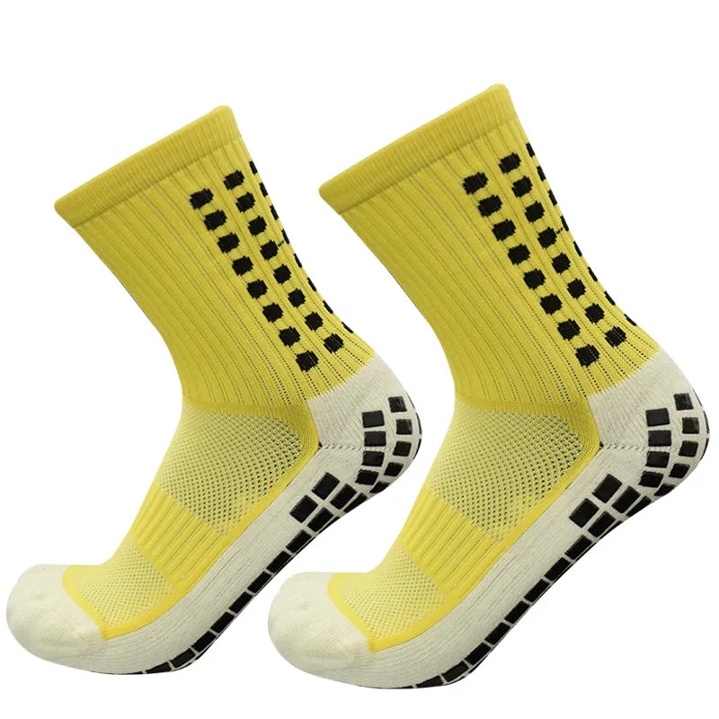 New Football Socks Men and Women Sports Socks Non-Slip Silicone Bottom Soccer Basketball Grip Socks - DropMenorca