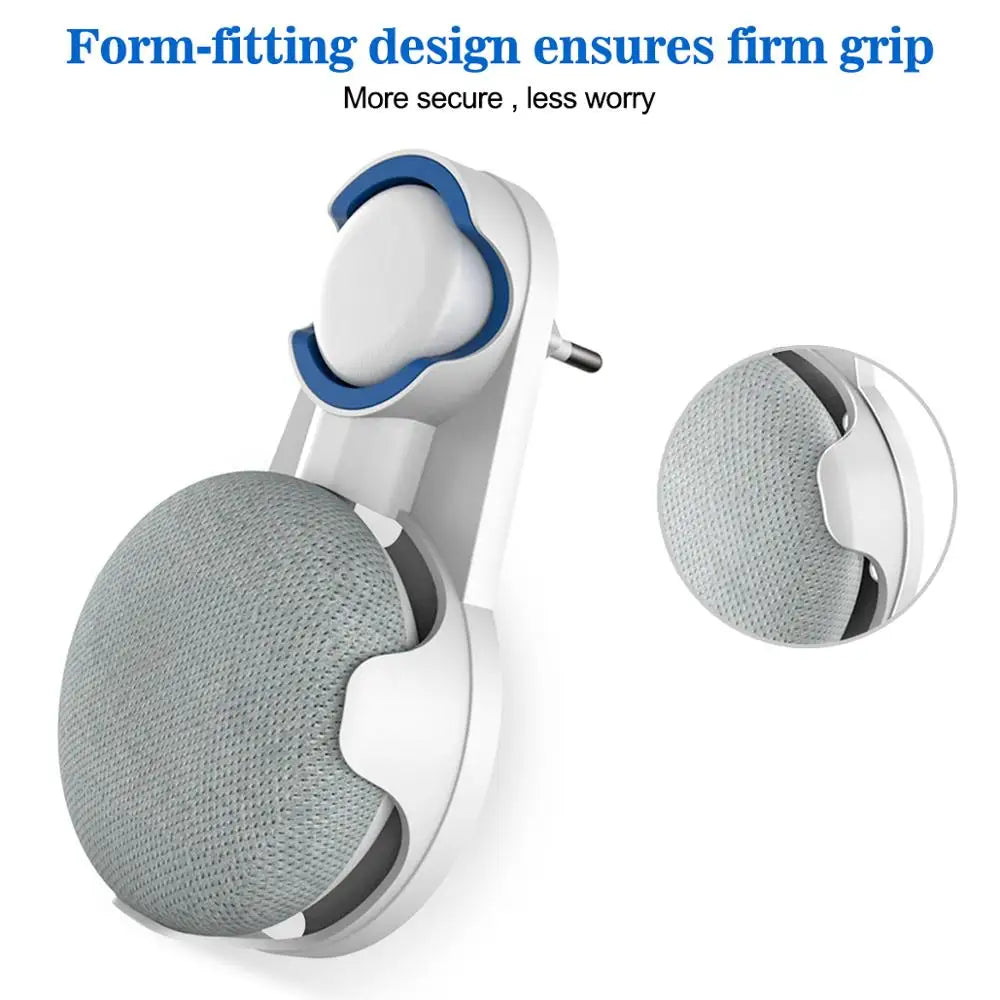 SPORTLINK for Google Home Nest Mini 2nd Gen Outlet Wall Holder Bracket Voice Assistant Speaker Mount Built-In Cable Management - DropMenorca