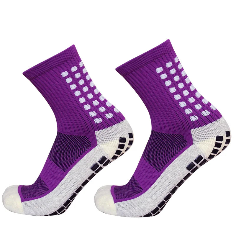 New Football Socks Men and Women Sports Socks Non-Slip Silicone Bottom Soccer Basketball Grip Socks - DropMenorca