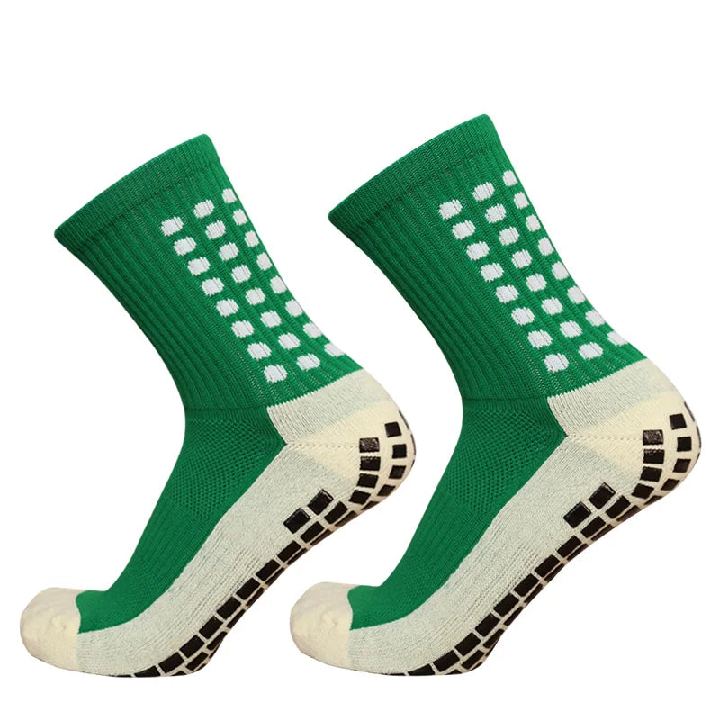 New Football Socks Men and Women Sports Socks Non-Slip Silicone Bottom Soccer Basketball Grip Socks - DropMenorca
