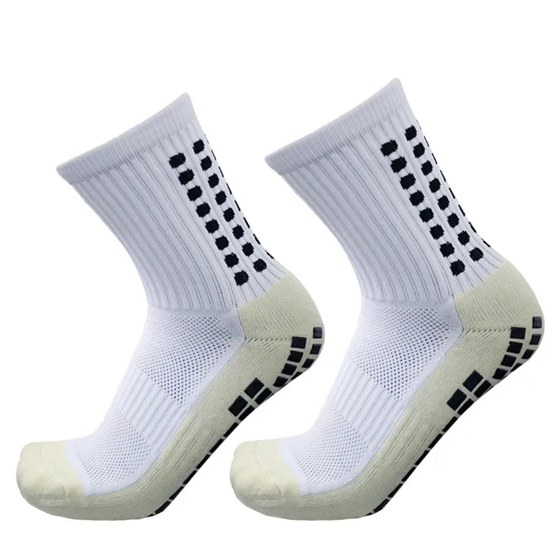 New Football Socks Men and Women Sports Socks Non-Slip Silicone Bottom Soccer Basketball Grip Socks - DropMenorca