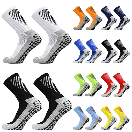 New Football Socks Men and Women Sports Socks Non-Slip Silicone Bottom Soccer Basketball Grip Socks - DropMenorca