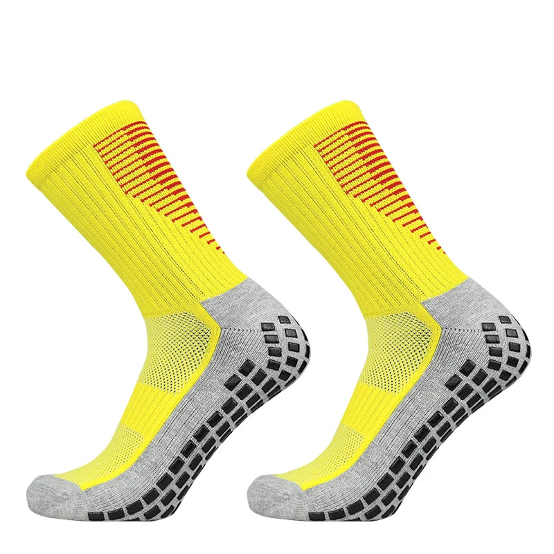 New Football Socks Men and Women Sports Socks Non-Slip Silicone Bottom Soccer Basketball Grip Socks - DropMenorca
