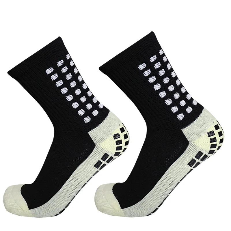 New Football Socks Men and Women Sports Socks Non-Slip Silicone Bottom Soccer Basketball Grip Socks - DropMenorca