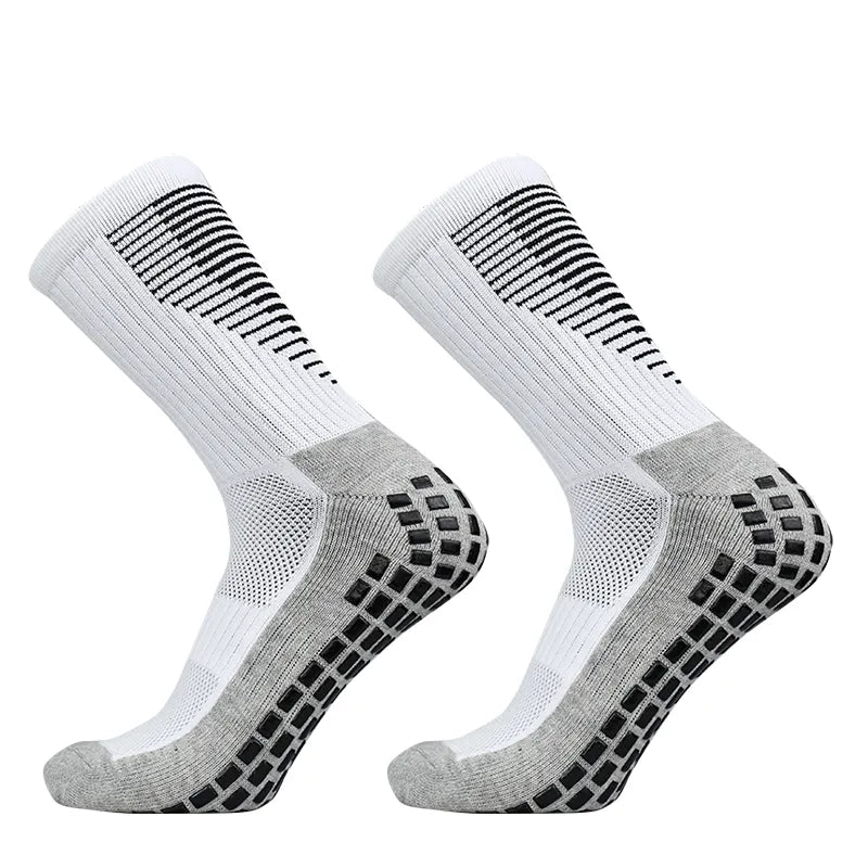 New Football Socks Men and Women Sports Socks Non-Slip Silicone Bottom Soccer Basketball Grip Socks - DropMenorca