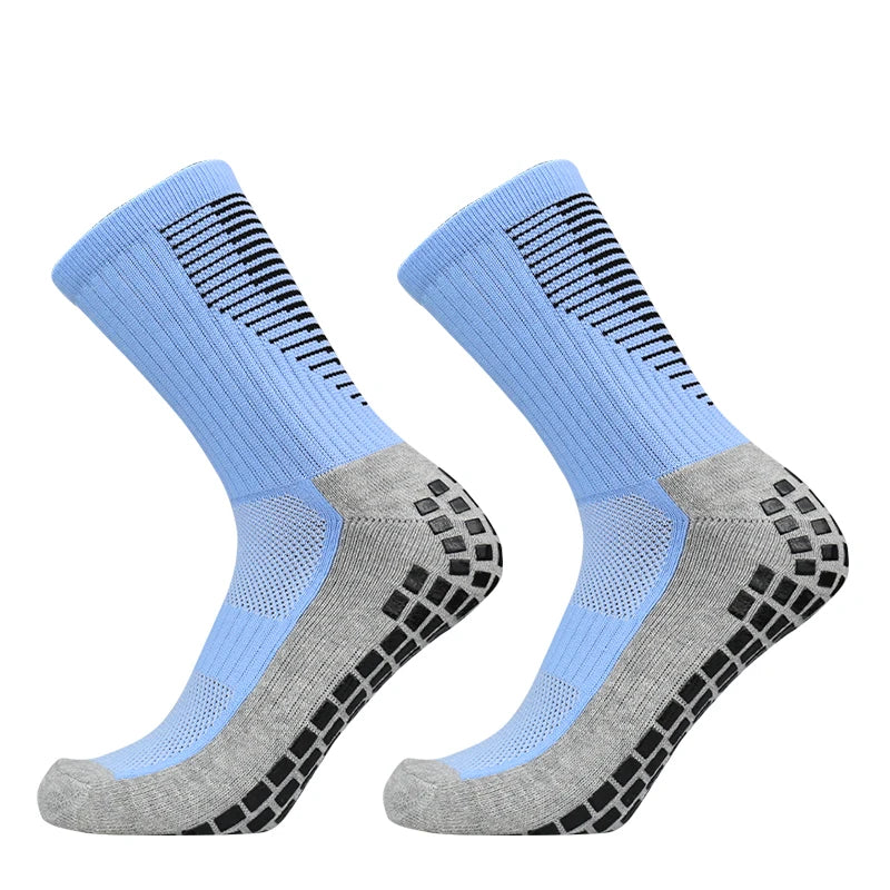 New Football Socks Men and Women Sports Socks Non-Slip Silicone Bottom Soccer Basketball Grip Socks - DropMenorca