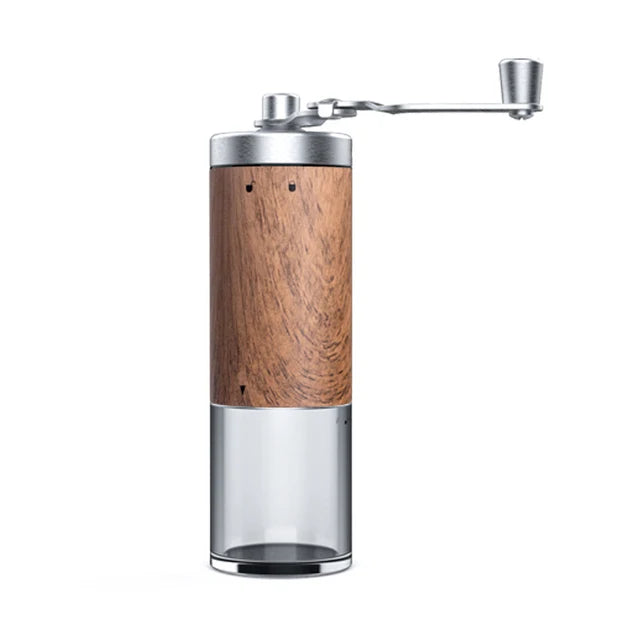 Coffee Bean Grinder Portable Wood Grain Stainless Steel Crank Hand Hand Coffee Grinder Kitchen Tool Grinder - DropMenorca