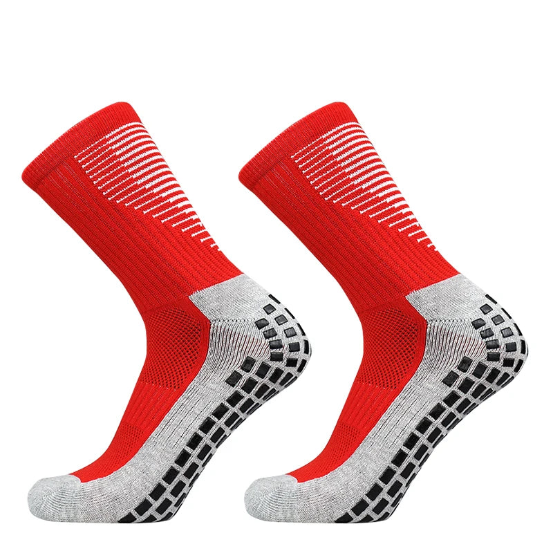 New Football Socks Men and Women Sports Socks Non-Slip Silicone Bottom Soccer Basketball Grip Socks - DropMenorca