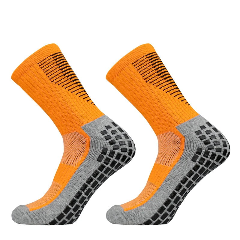 New Football Socks Men and Women Sports Socks Non-Slip Silicone Bottom Soccer Basketball Grip Socks - DropMenorca